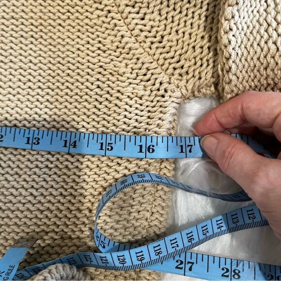 NEW Banana Republic Classic Knit Fisherman Funnel Neck Sweater Wheat XS NWT - Picture 14 of 15